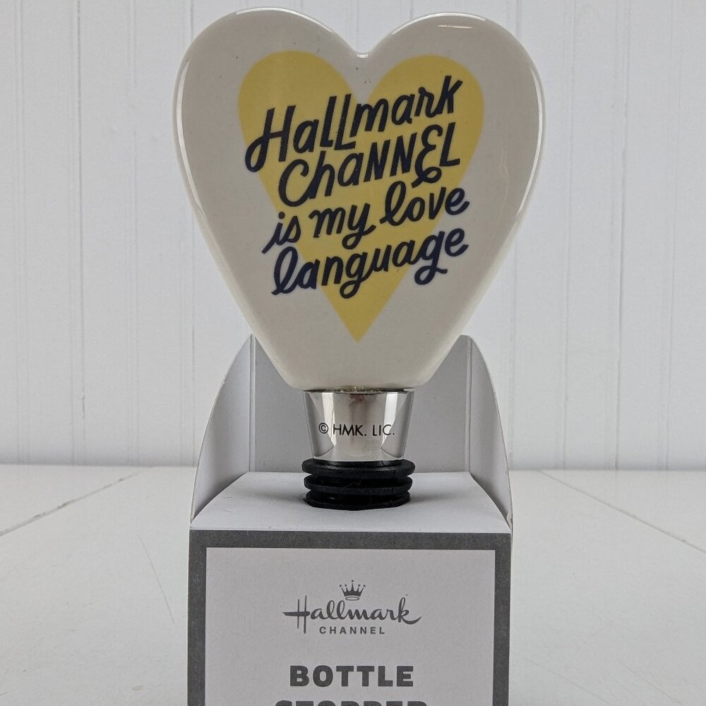 Hallmark Channel Is My Love Language Bottle Stopper Ceramic Heart Gift New